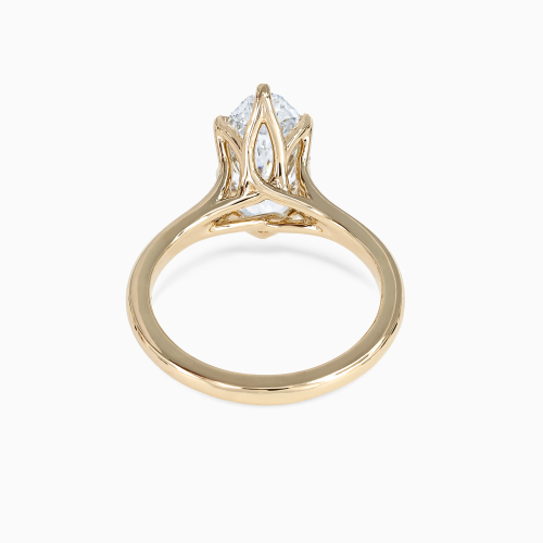 Dino Lonzano Marquise Diamond Solitaire, Lab-Grown, 14k Yellow Gold